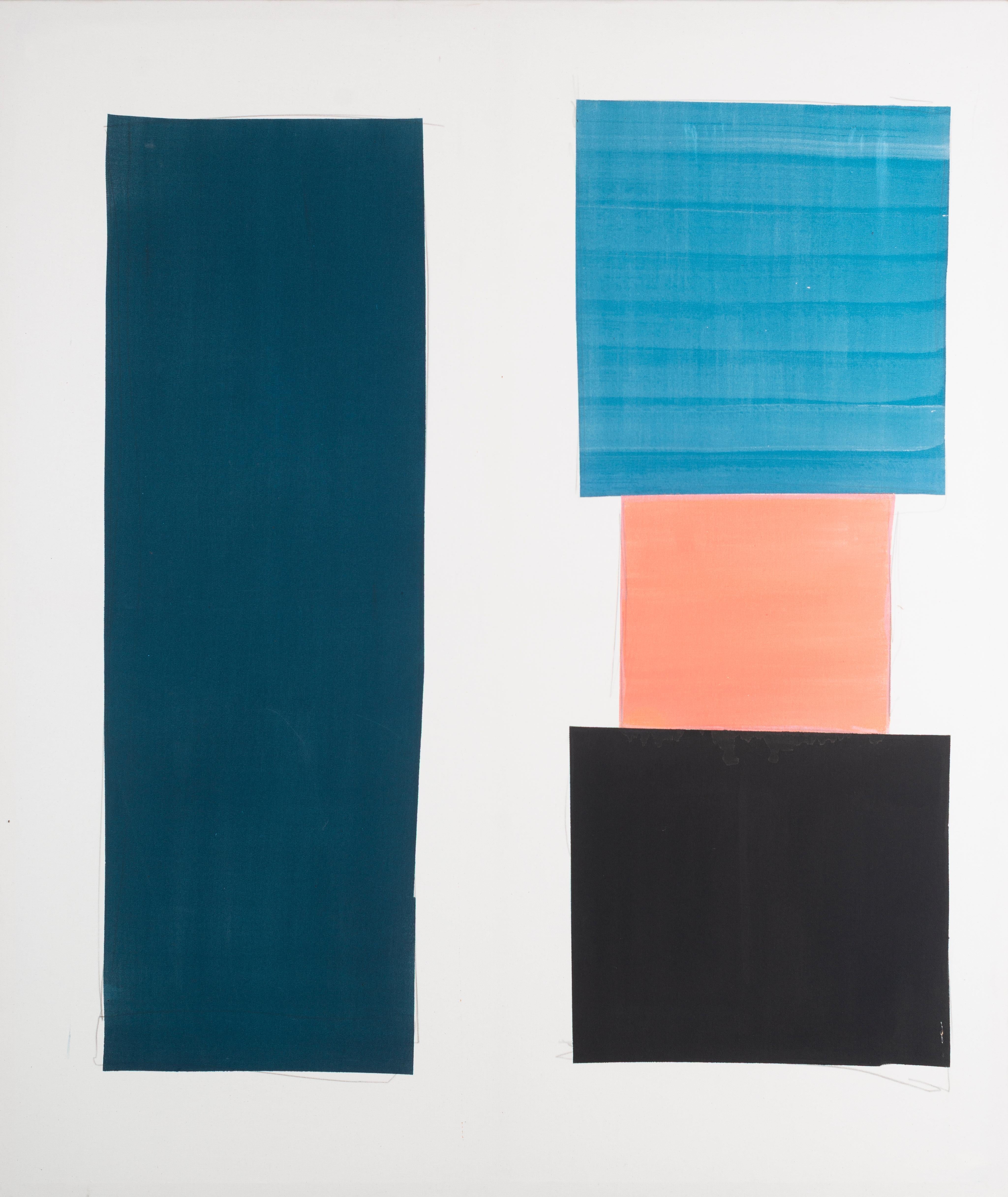 Pigment Blue by Martin Pelenur, Geometric Abstraction Blocks Minimalist, 2023