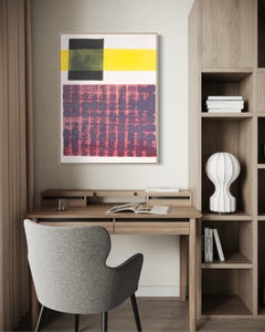 Martín Pelenur Composition abstraite minimaliste avec champs de couleurs et textures