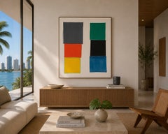 Martin Pelenur: Abstracción geométrica de campos de color, pintura minimalista, 2024