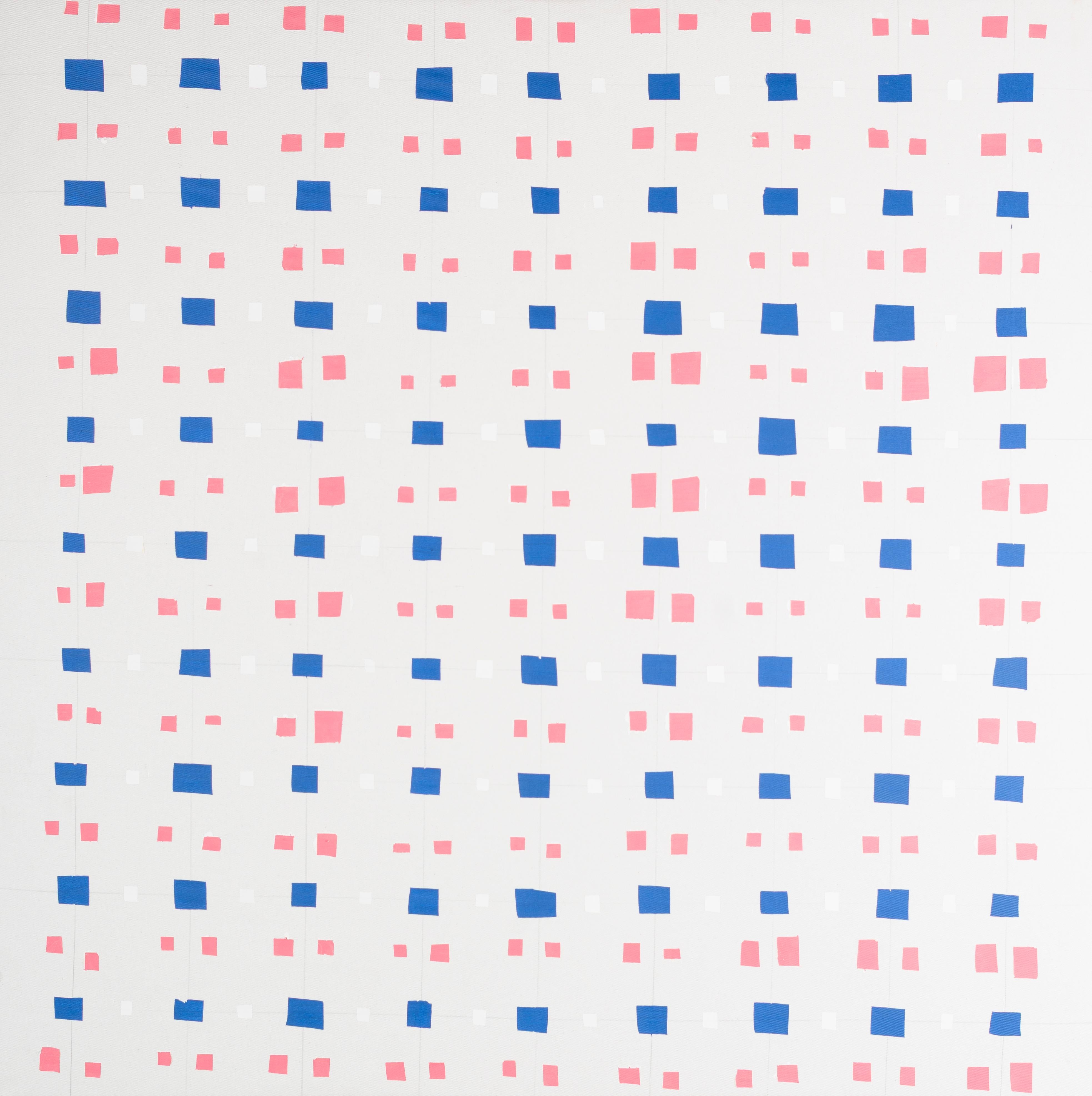 Grillas by Martín Pelenur, Geometric Abstract Grid Painting Squares, 2024