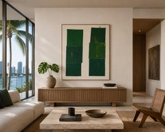 Pigment Green by Martin Pelenur Geometric Abstraction Contemporary Painting 2024