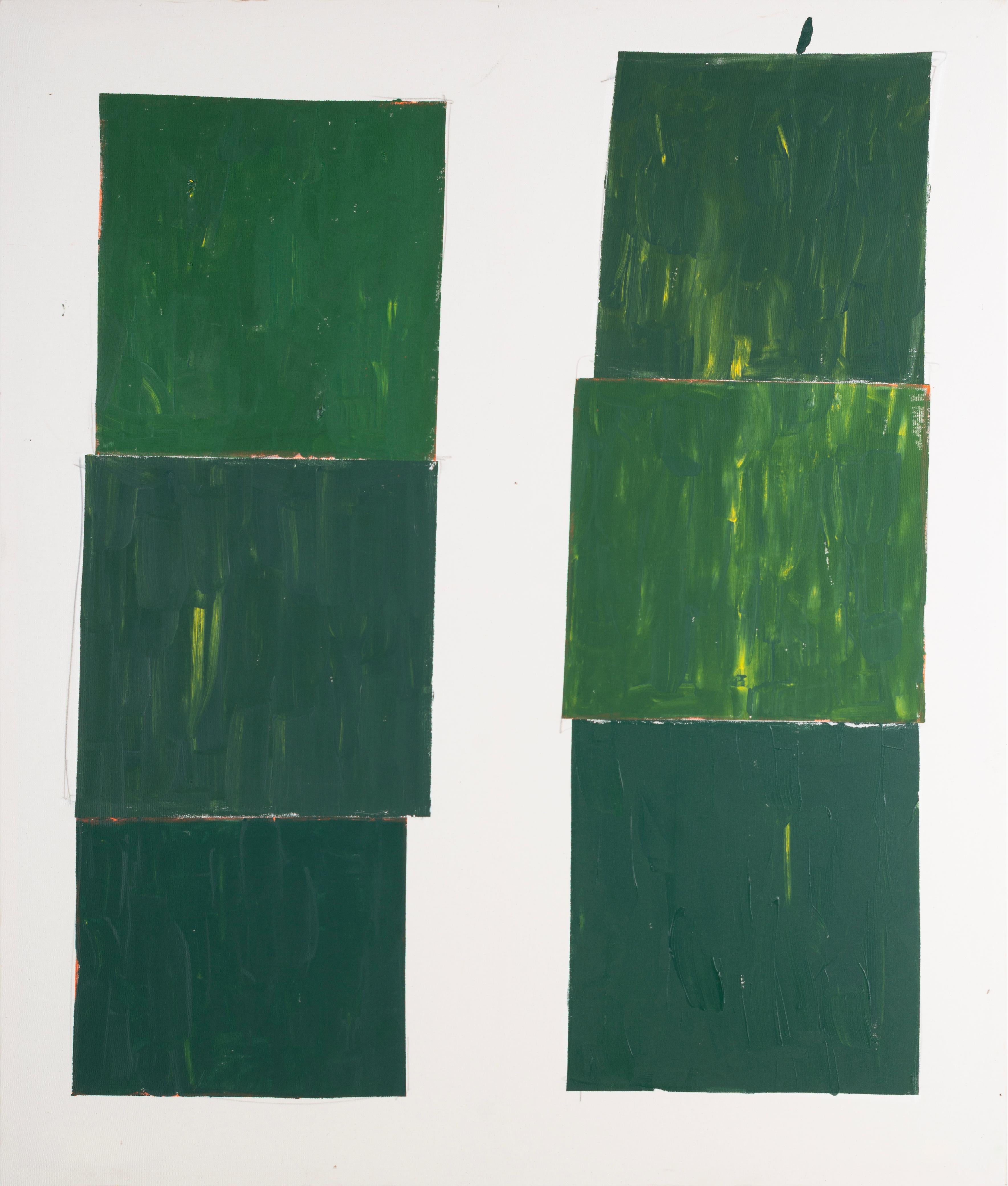 Pigment Green von Martin Pelenur Geometrische Abstraktion Zeitgenössische Malerei 2024