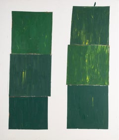 Pigment Green by Martin Pelenur Geometric Abstraction Contemporary Painting 2024