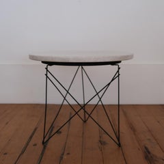 Martin Perfit for Rene Brancusi Terrazzo Top Occasional Table with Strut Base