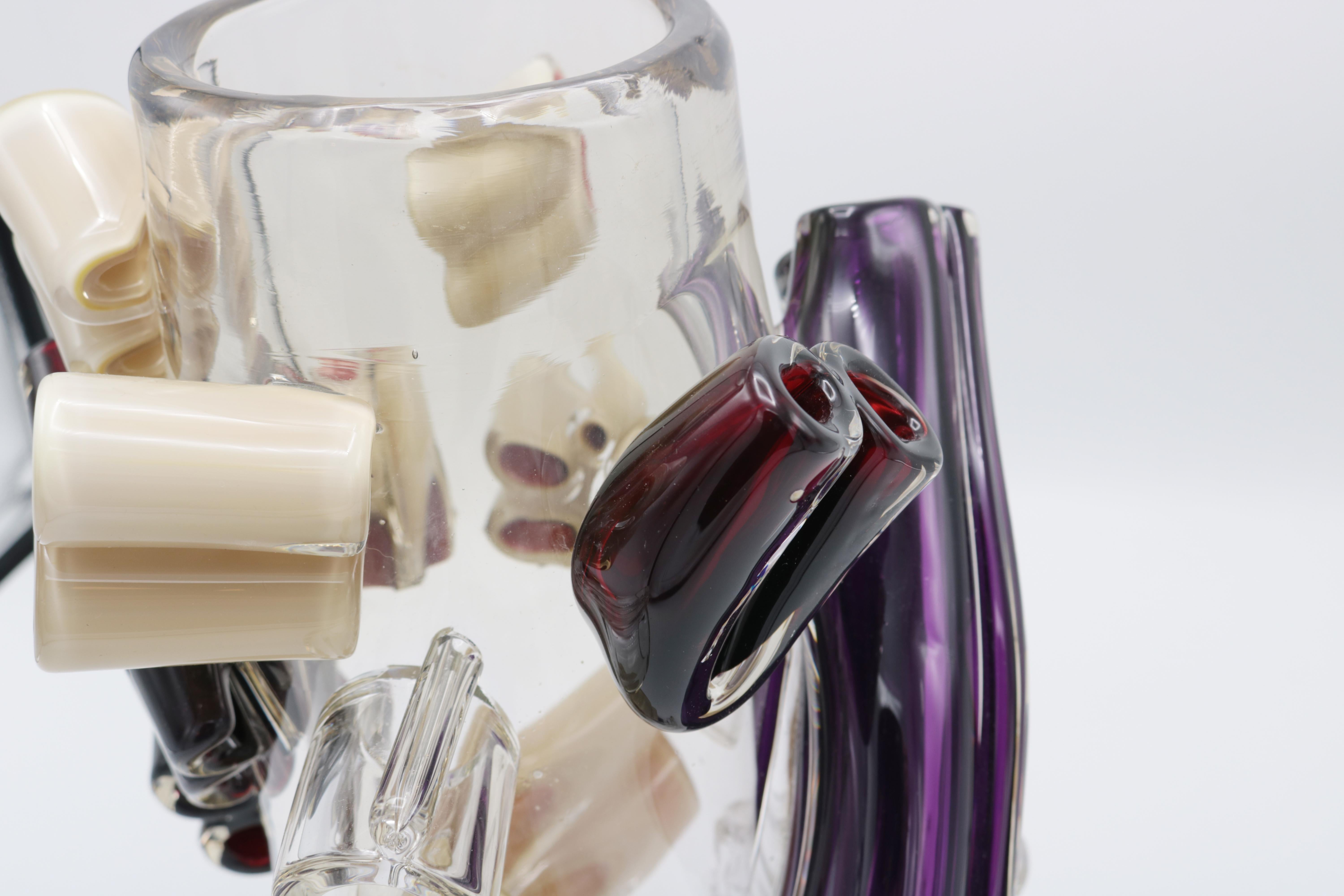 Verre d'art Vase en verre d'art contemporain de Martin Potsch en vente