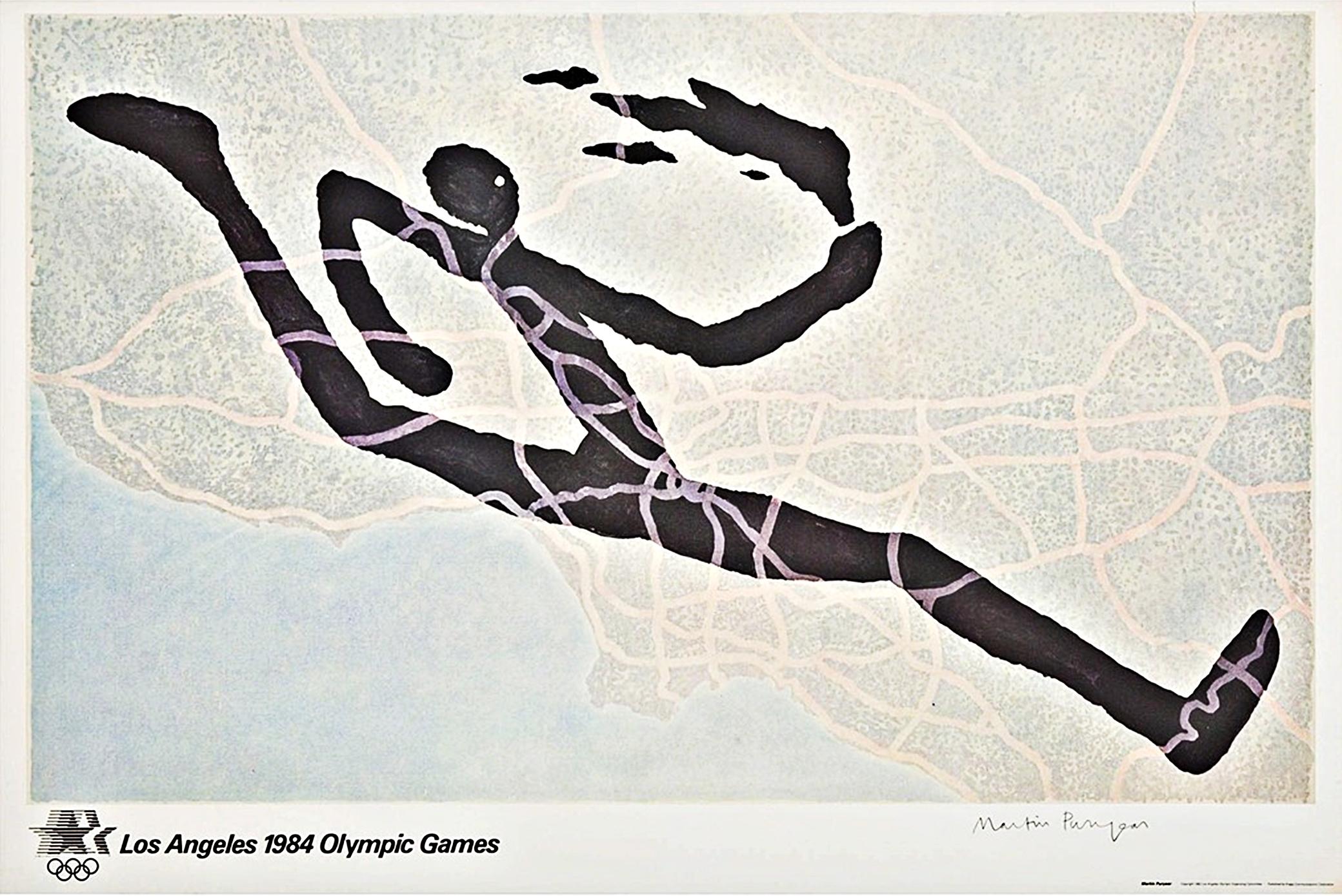 Martin Puryear Abstract Print - Los Angeles Olympic Games 1984 (hand signed with official Olympic Committee COA)