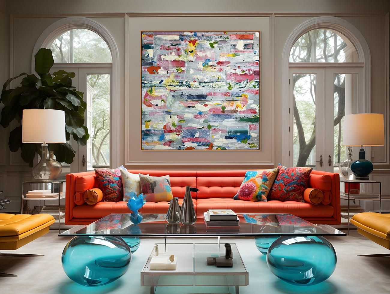 Senza titolo 22058 (Pittura astratta) - Painting di Martin Reyna 
