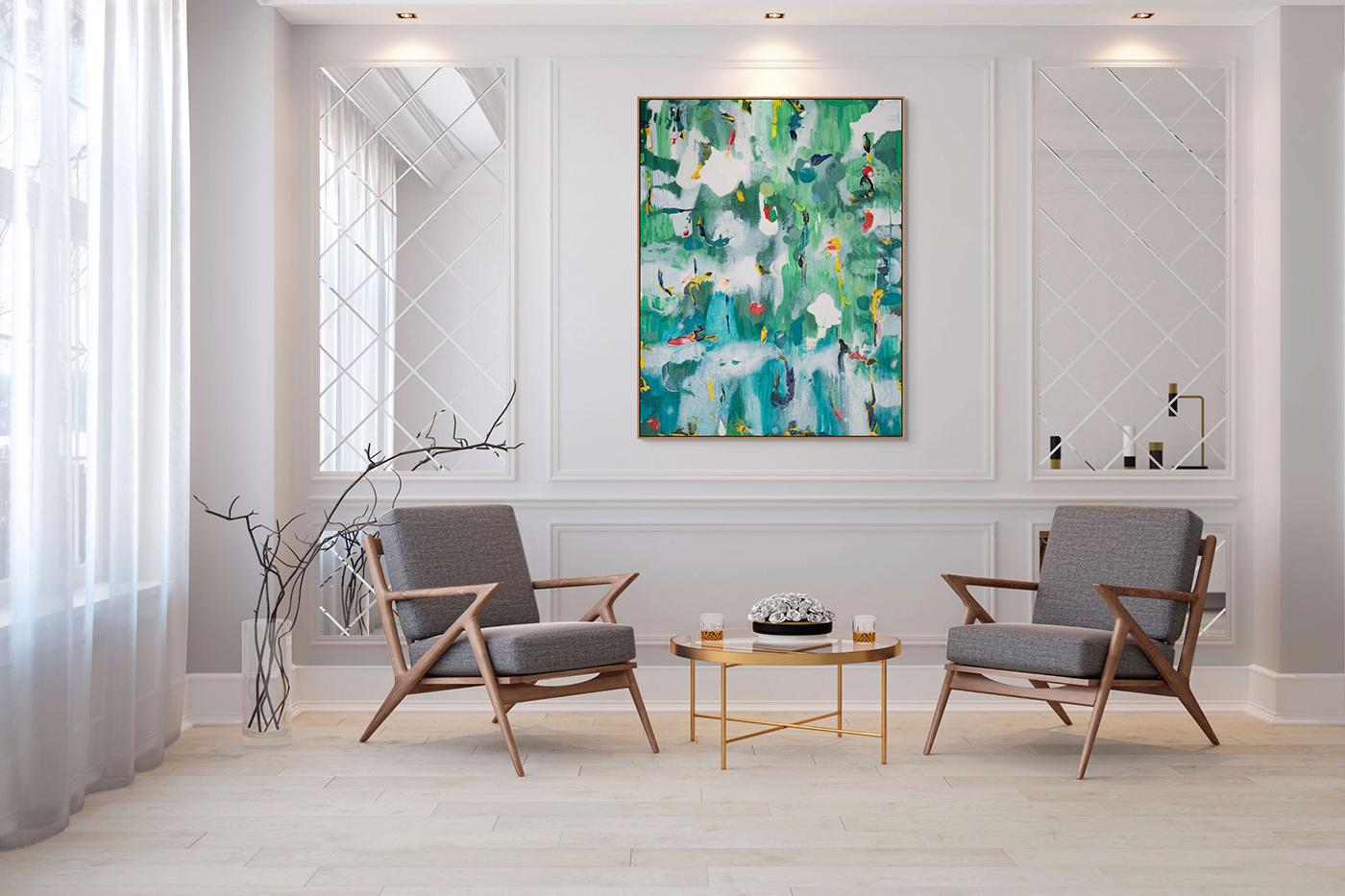 Senza titolo 24079 (Pittura astratta) - Painting di Martin Reyna 