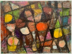 1962 "Flowers Blooming" - Peinture à l'huile à l'encaustique mi-siècle - Artiste abstrait de New York