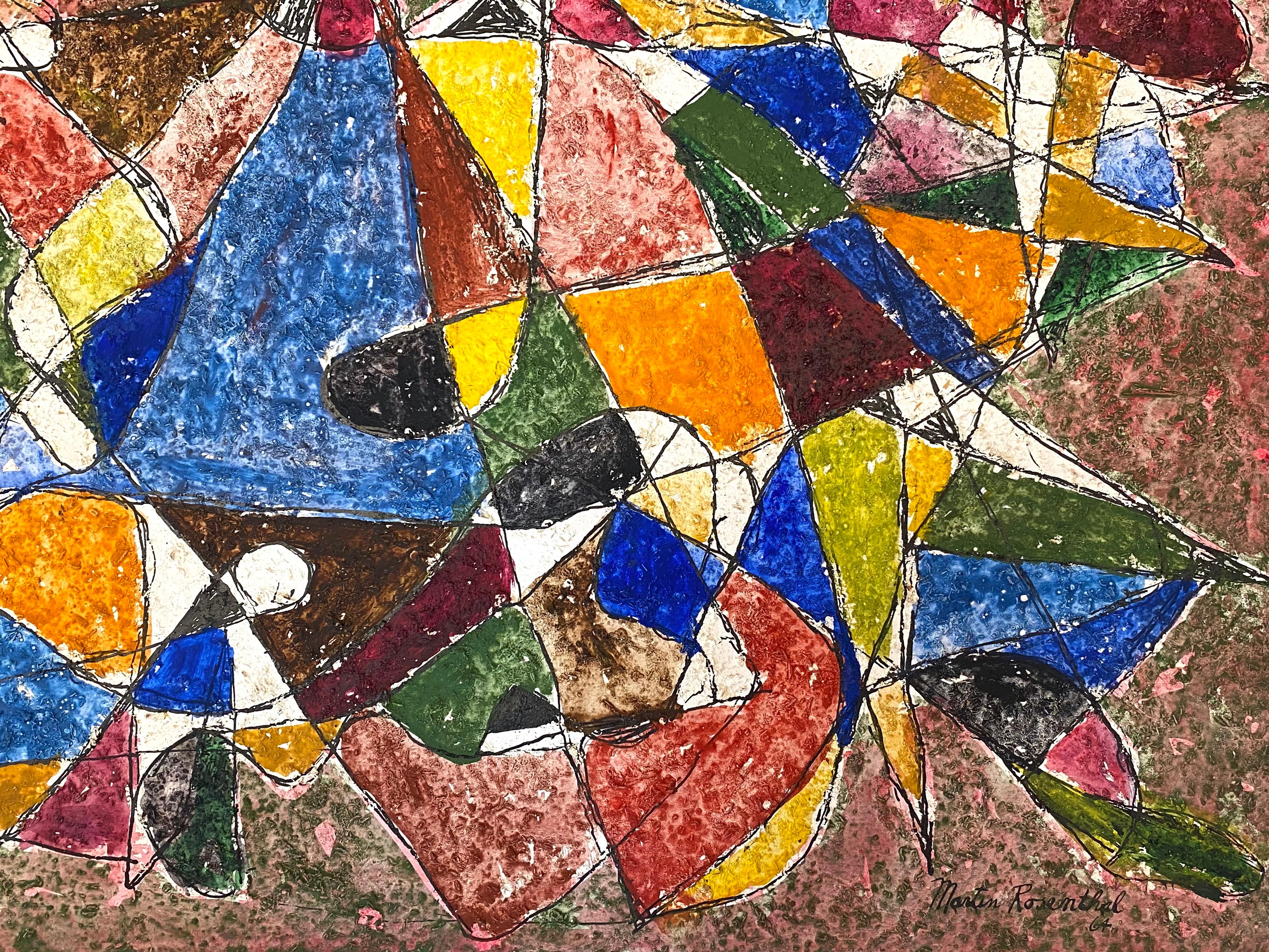 “Abstract #5” - Brown Abstract Painting by Martin Rosenthal