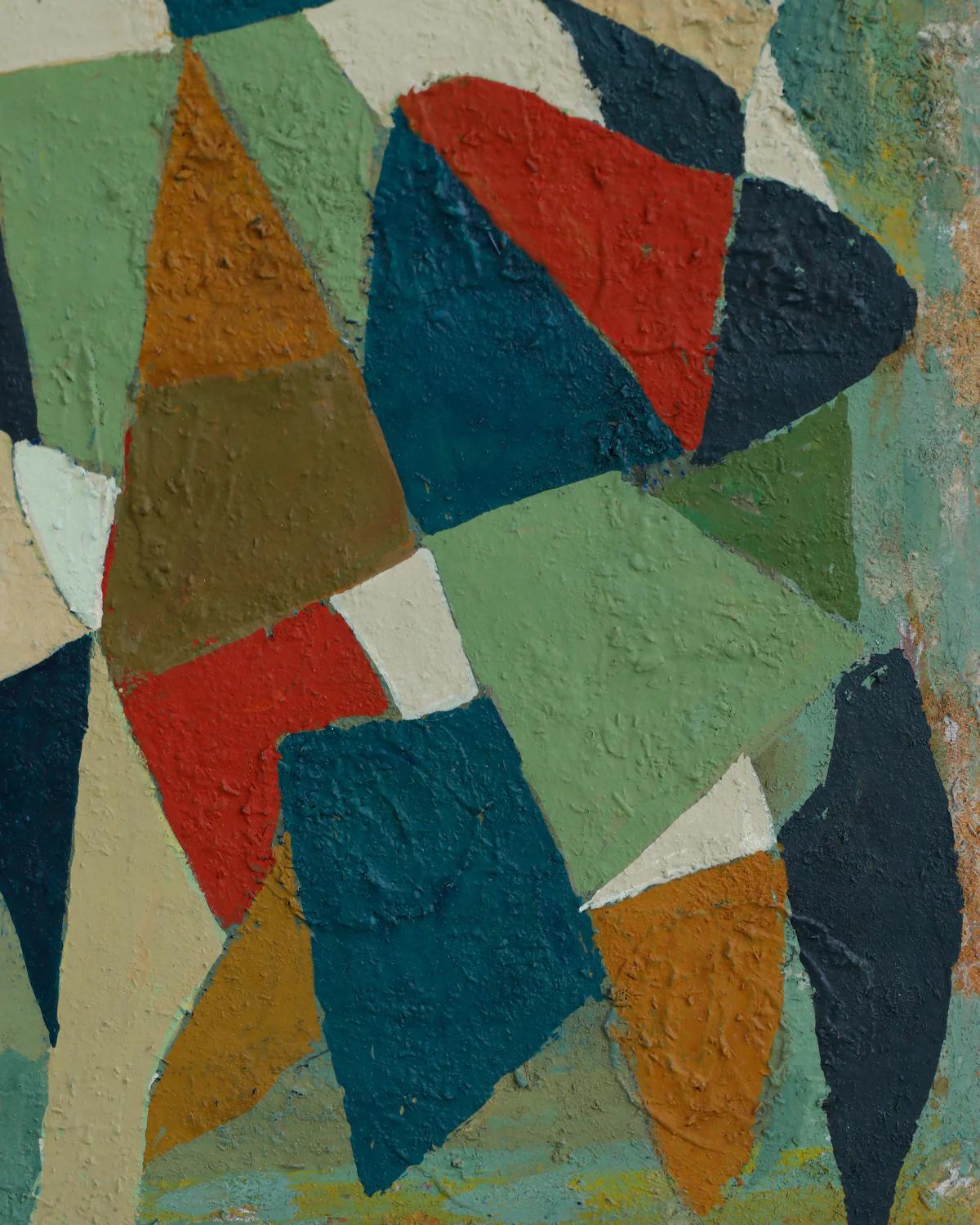 Abstract Oil Painting by Martin Rosenthal 1964 Framed on Board 2