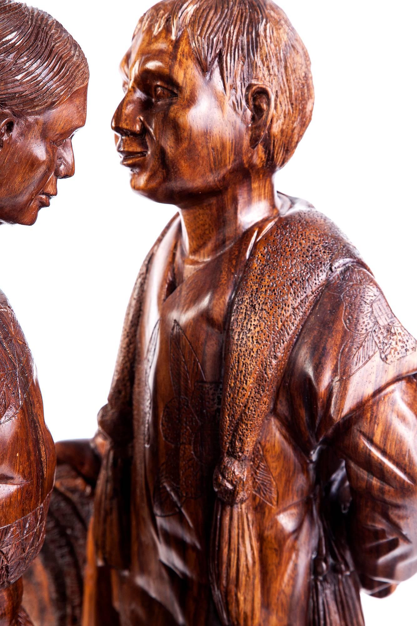 18'' Al son de mi tierra / Scultura in legno Arte popolare messicana in vendita 1