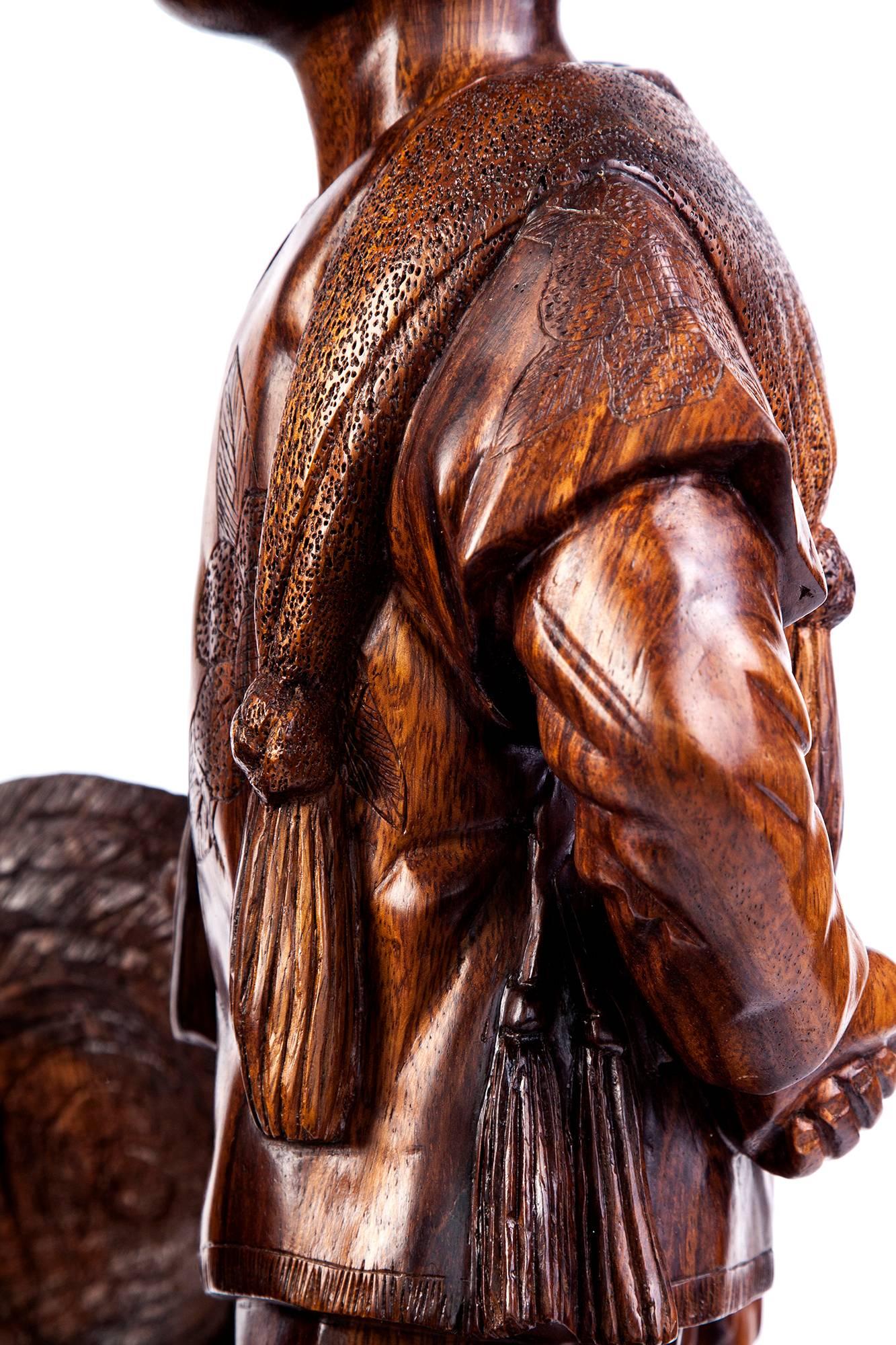 18'' Al son de mi tierra / Woodcarving Sculpture Mexican Folk Art  For Sale 1