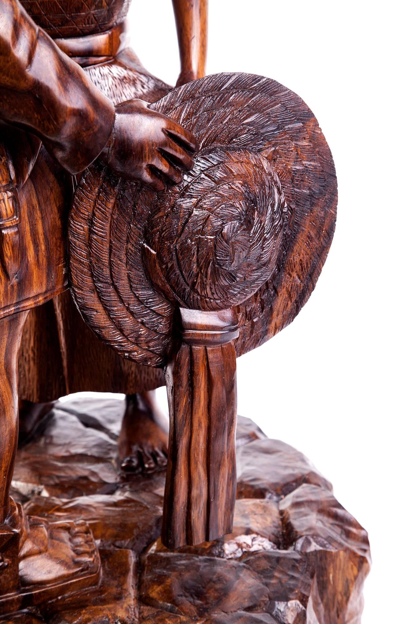 18'' Al son de mi tierra / Woodcarving Sculpture Mexican Folk Art  For Sale 2