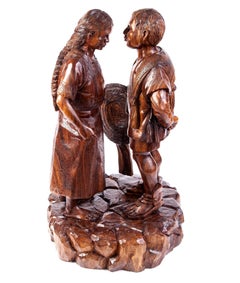 18'' Al son de mi tierra / Sculpture en bois - Art populaire mexicain 