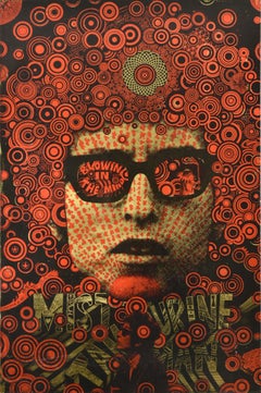 Original Vintage Music Poster Bob Dylan Blowin In The Mind Martin Sharp Design