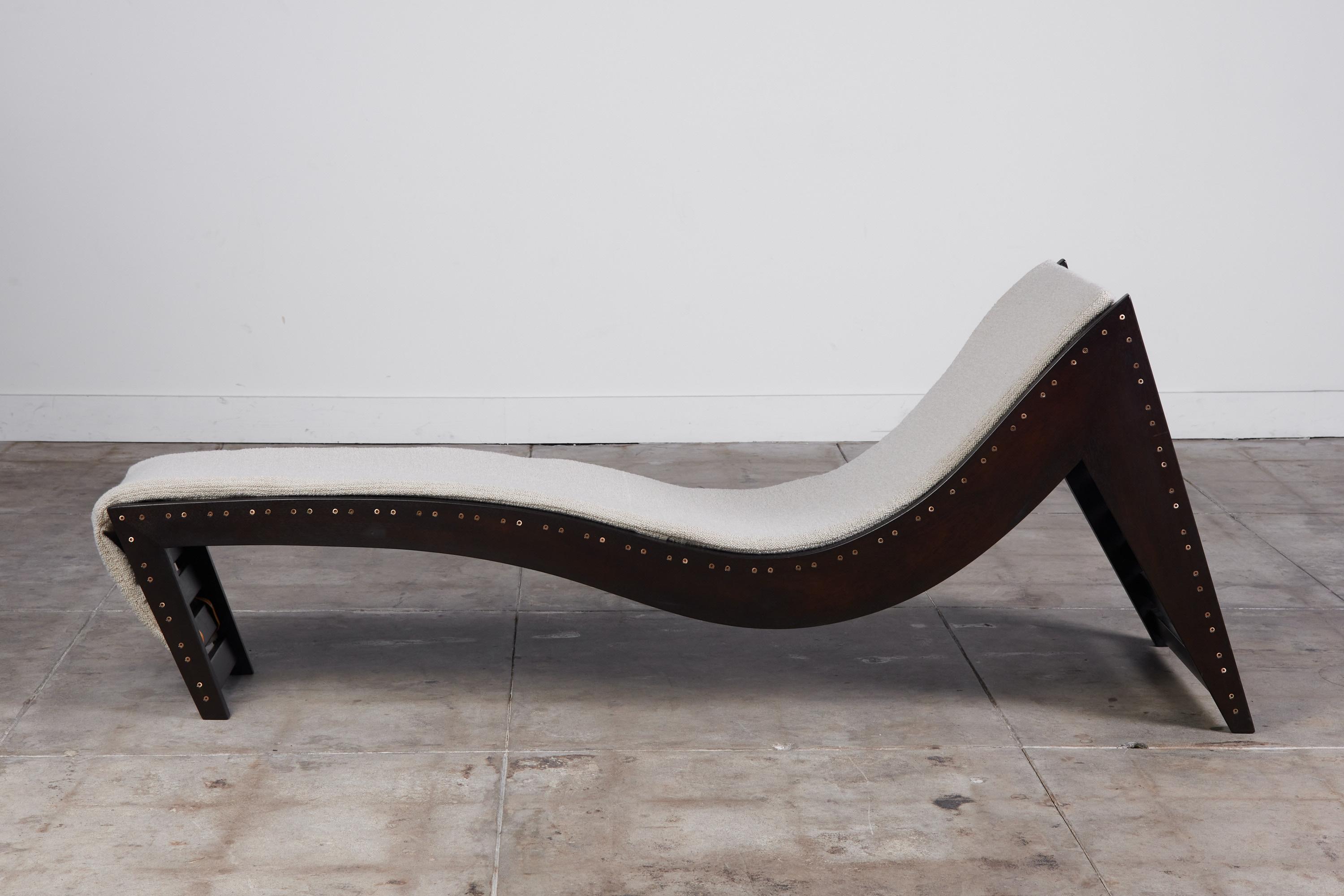 Late 20th Century Martin Simpson Boucle Chaise Lounge For Sale