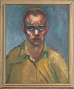 Artist Self Portrait 1940s Oil Painting