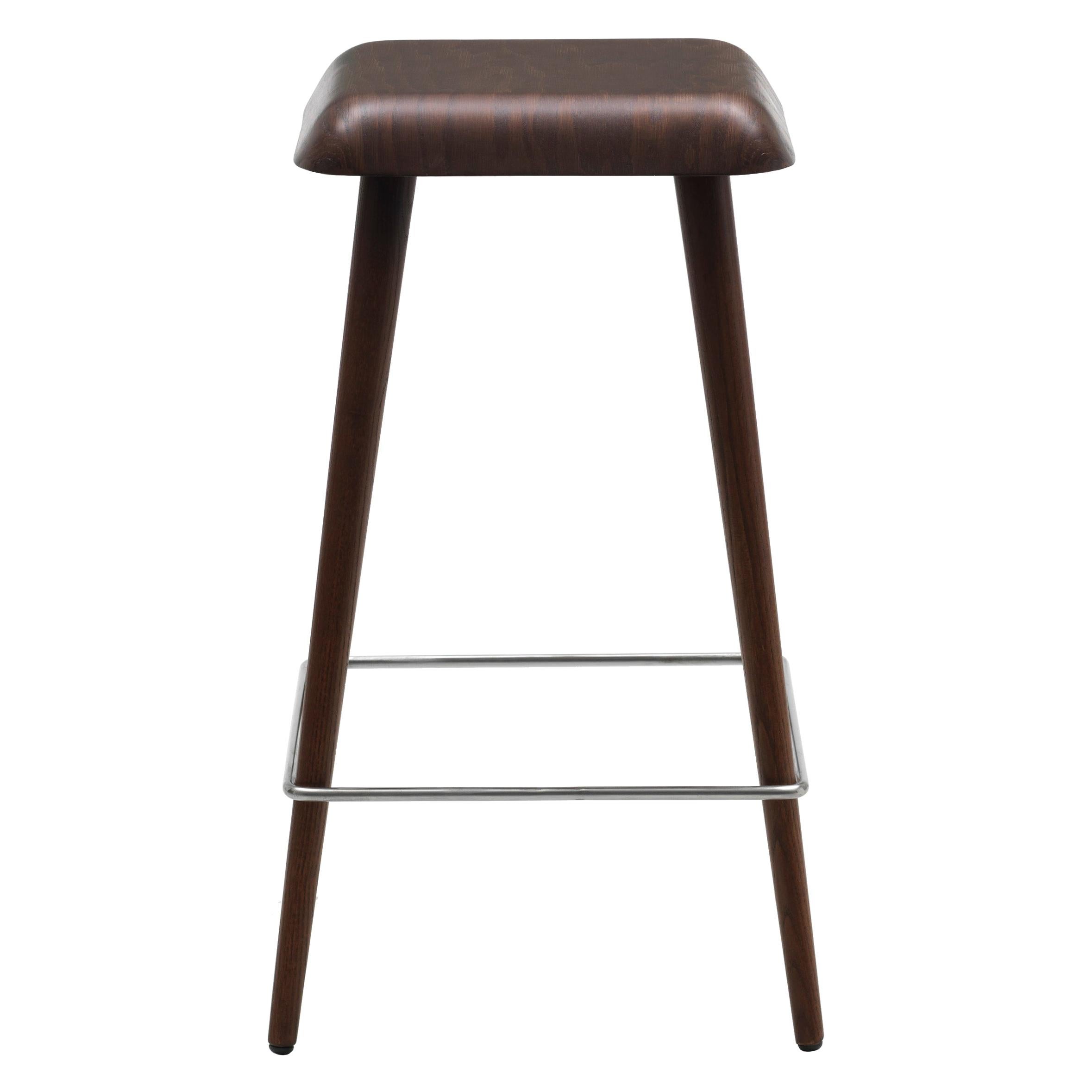 Brown (115_Wenge Stained Ash) Martin Solem Small Daddy Longlegs Stool in Solid Ashwood for Cappellini