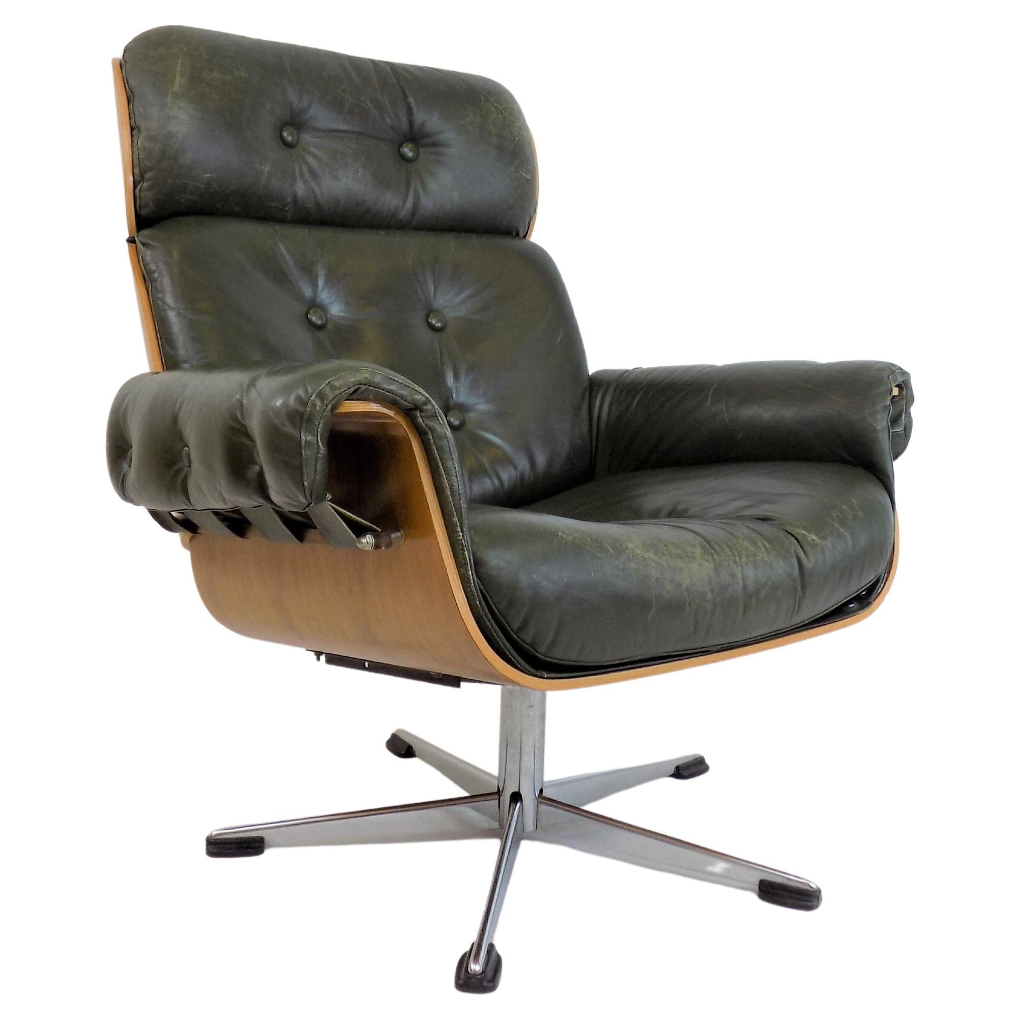 Martin Stoll Leather Chair 5612 for Giroflex For Sale