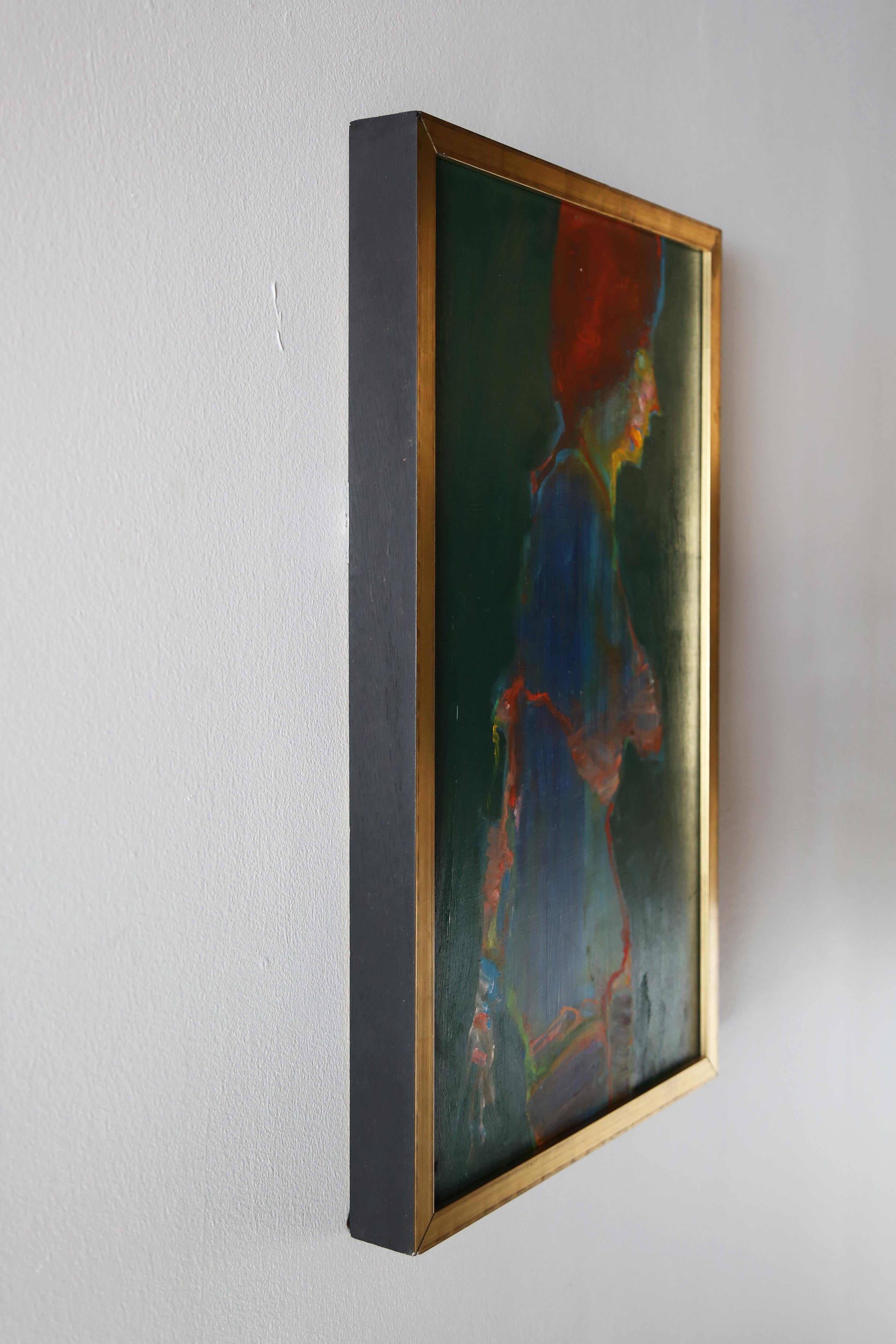 Martin Sumers (1922-2012), Sin título, 1999 Óleo figurativo sobre tabla Moderno en venta