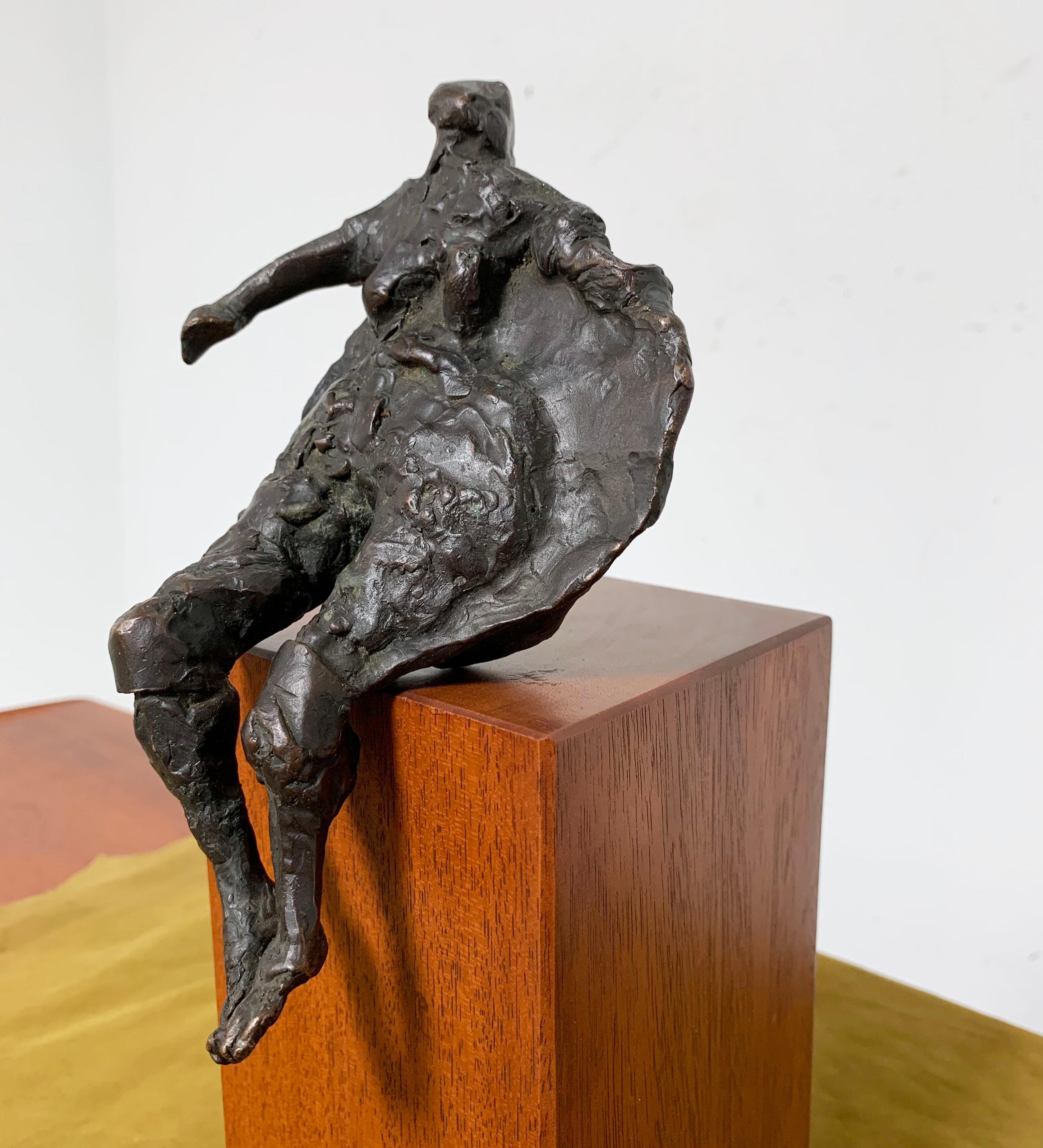 Mid-Century Modern Martin Sumers Abstract Figurative Modernist Bronze Sculpture, circa 1970s