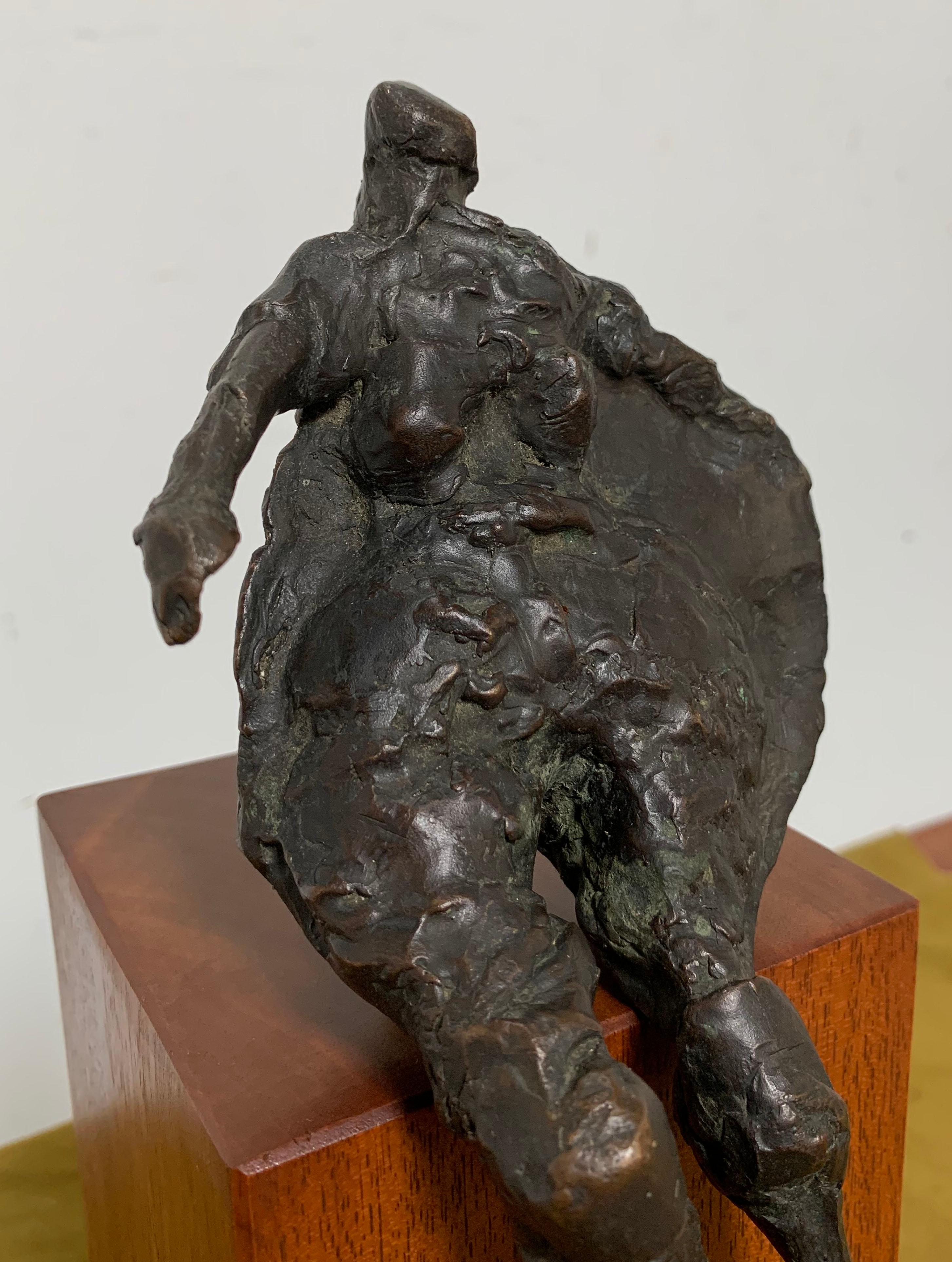North American Martin Sumers Abstract Figurative Modernist Bronze Sculpture, circa 1970s