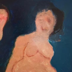 1960s Figural Oil Painting by Martin Sumers