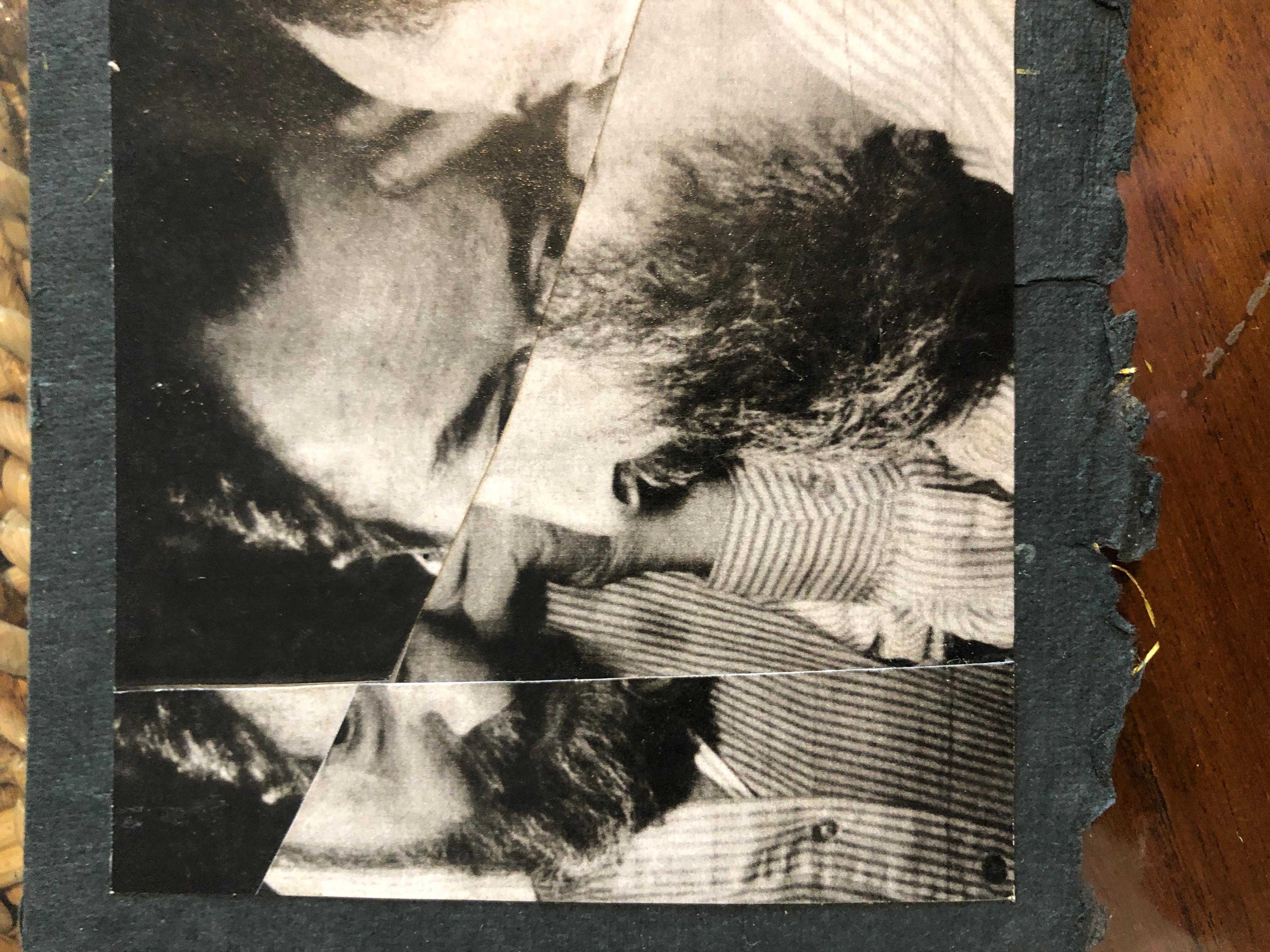 Vintage Abstract Expressionist Hyman Bloom Photo Collage Assemblage Photograph - Abstract Photograph Nero di Martin Sumers