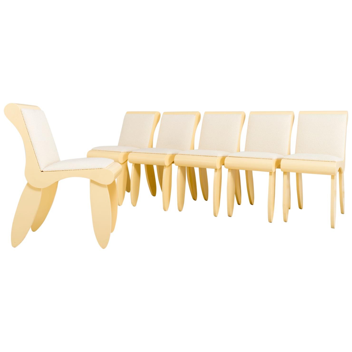 Martin Szekely Set of 6 "Betty" Chairs, Ed. Galerie Neotu - France, Late 1980s