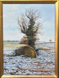 Snowscene near Church Brampton (Over the Icy Tracks)