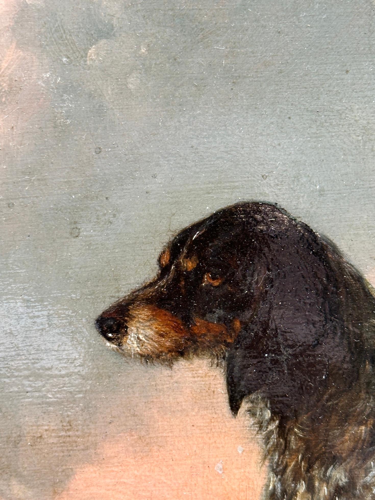 Portrait victorien anglais du 19e siècle d'un épagneul debout dans un paysage en vente 3