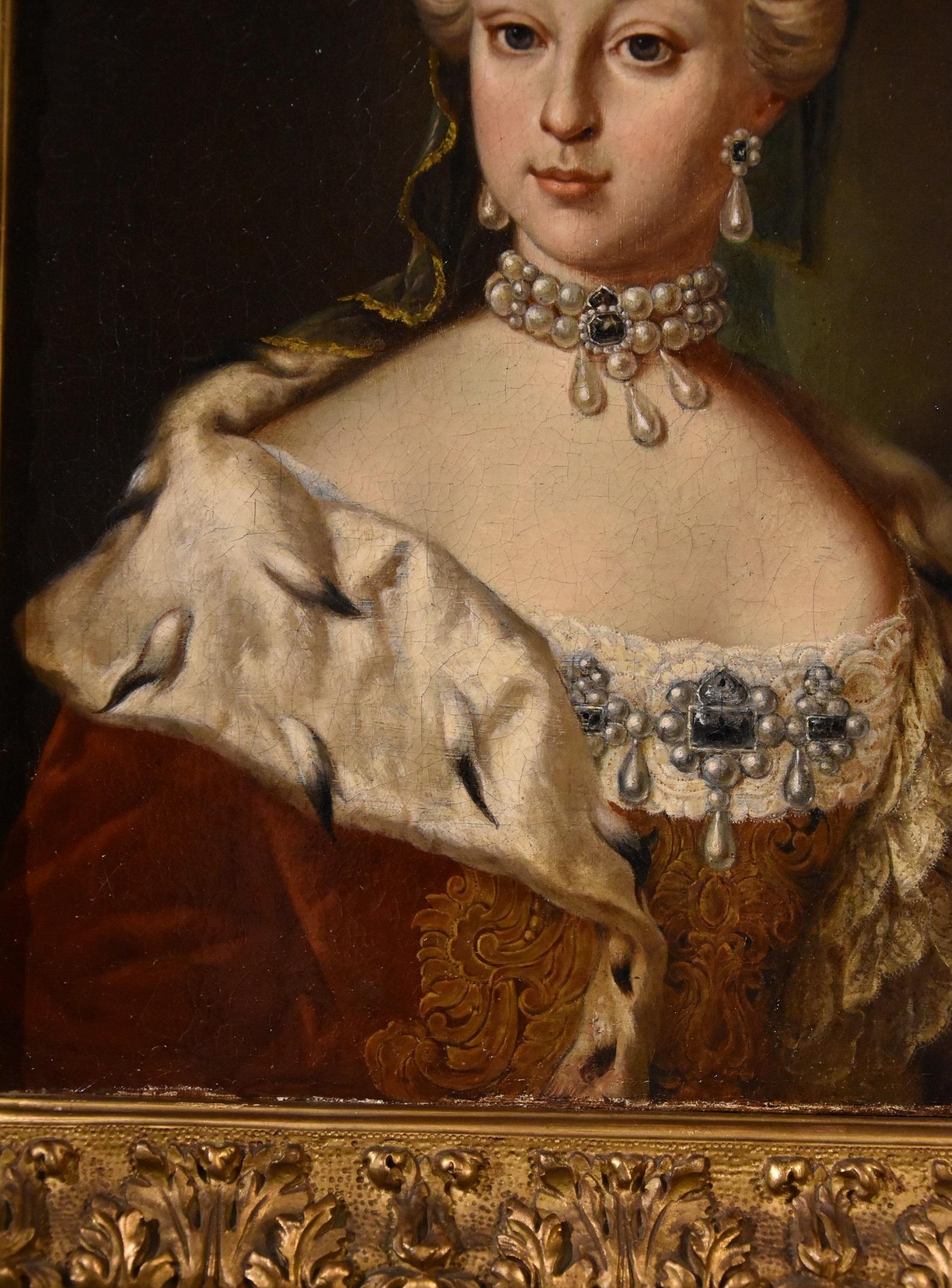 Peinture de portrait de l'impératrice Maria Van Meytens Huile sur toile Grand maître du 18ème siècle  4