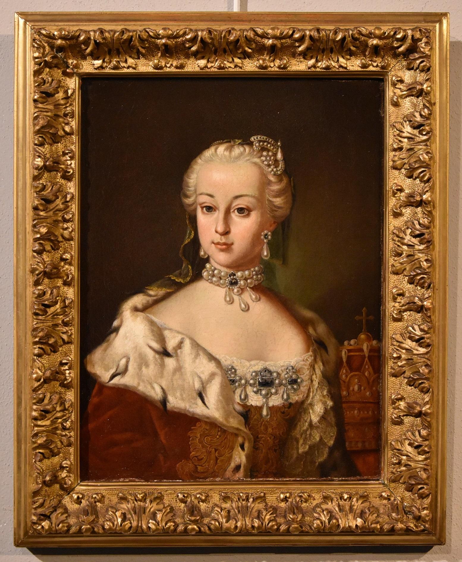 Empress Maria Van Meytens Portrait Paint Oil on canvas Old master 18th Century  - Painting by Martin van Meytens (Stockholm 1695 - Vienna 1770)