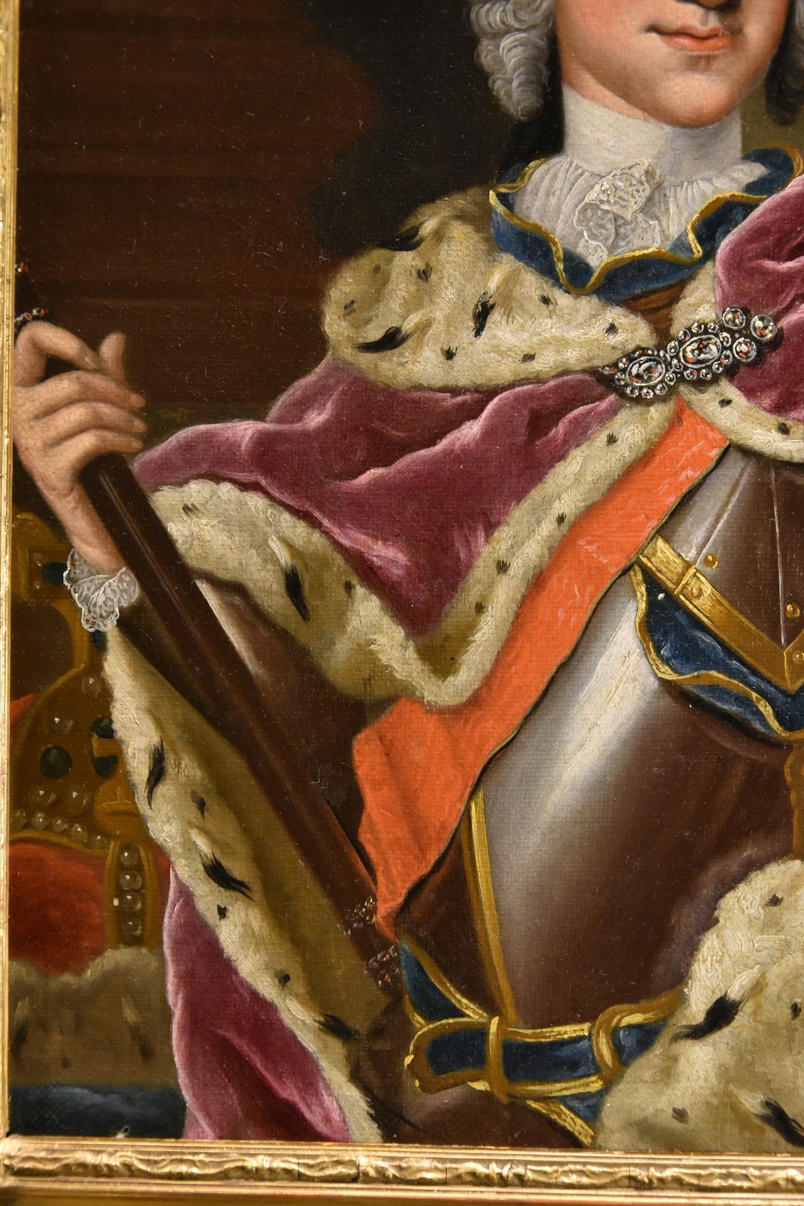 Queen Maria Theresa King Van Meytens 18th Century Paint Oil on canvas Old master For Sale 7
