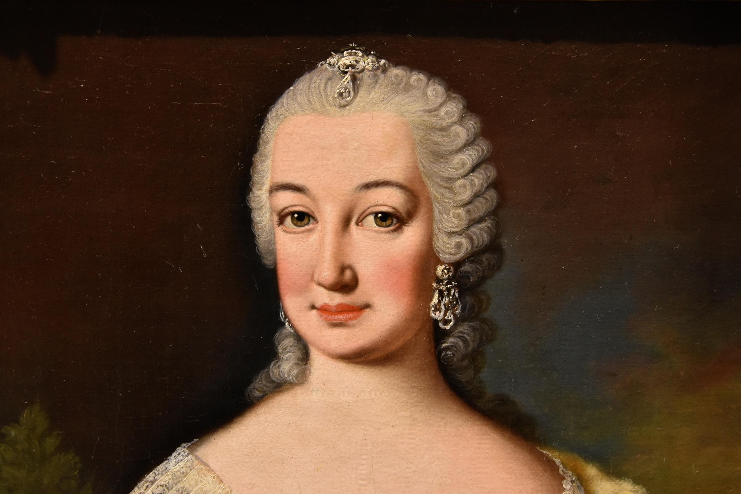 Queen Maria Theresa King Van Meytens 18th Century Paint Oil on canvas Old master For Sale 1