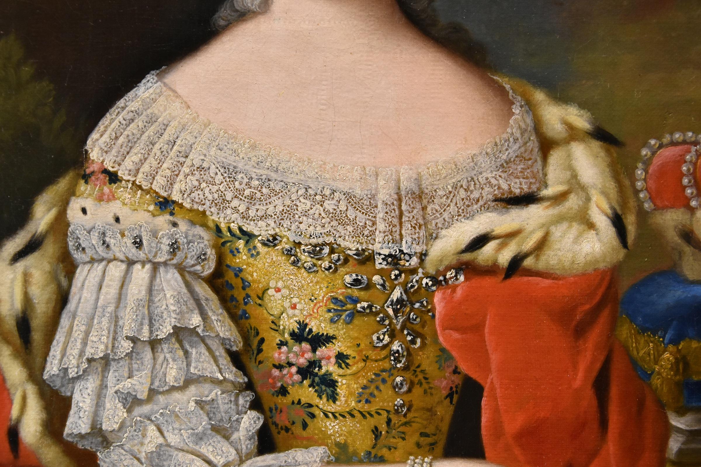 Queen Maria Theresa King Van Meytens 18th Century Paint Oil on canvas Old master For Sale 3