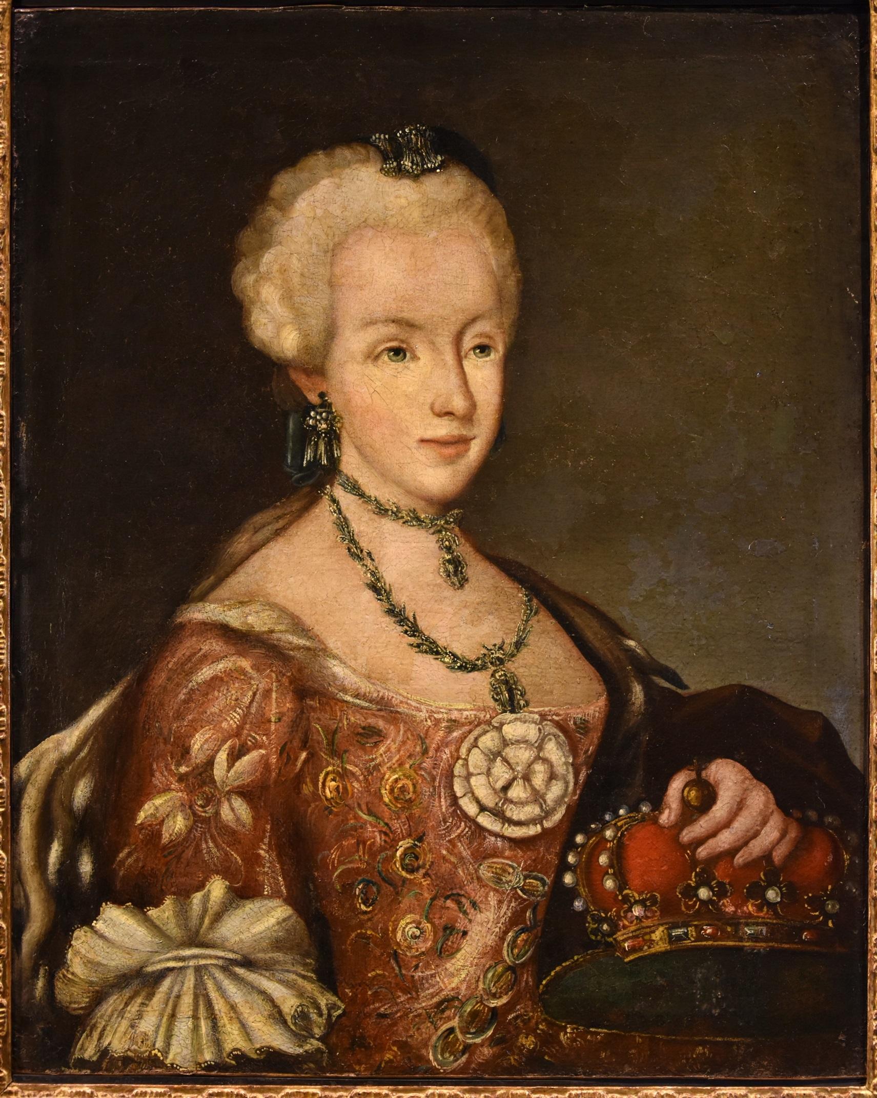 Maria Theresa Empress Van Meytens 18th Century Paint Oil on canvas Flemish Art - Old Masters Painting by  Martin van Meytens (Stockholm 1695 - Vienna 1770), workshop of