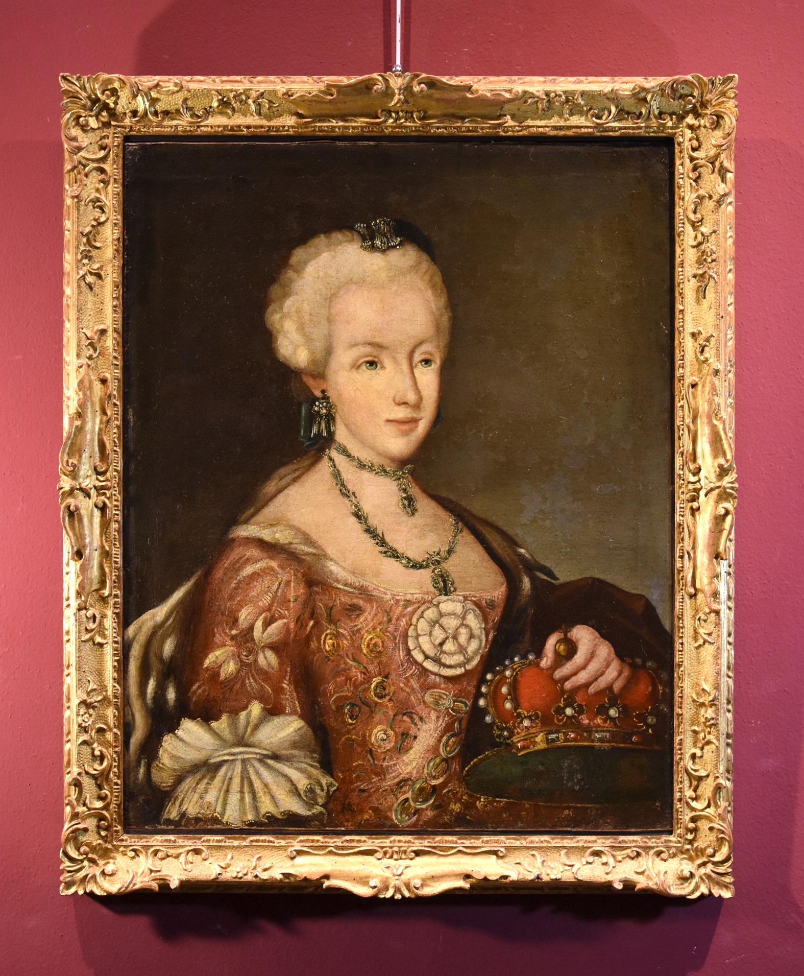 Maria Theresa Empress Van Meytens 18th Century Paint Oil on canvas Flemish Art - Painting by  Martin van Meytens (Stockholm 1695 - Vienna 1770), workshop of