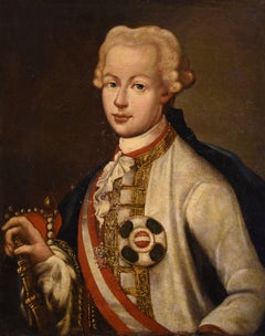 Portrait Emperor Peter Van Meytens Paint Oil on canvas 18th Century Flemish Art