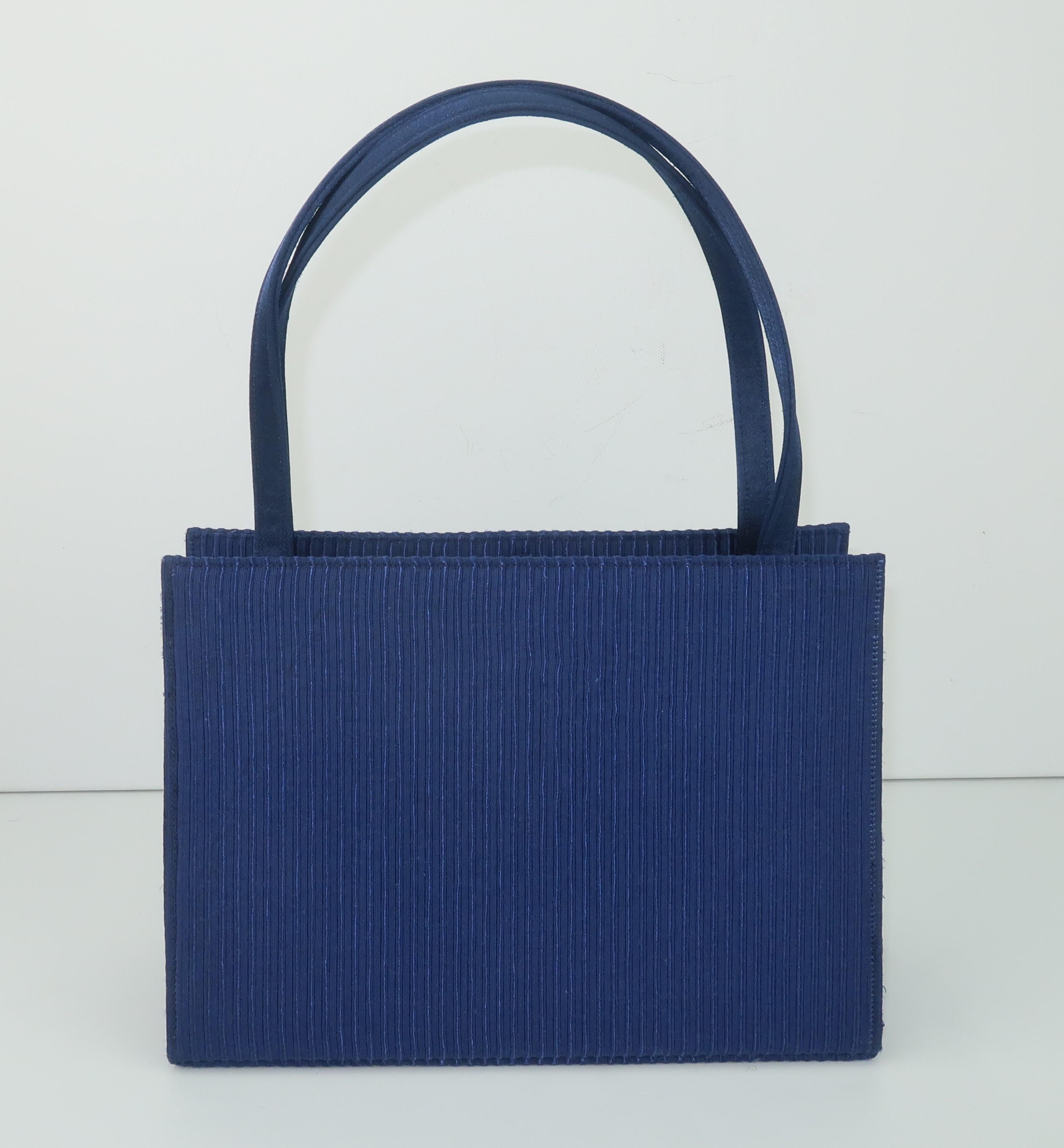 Women's Martin Van Schaak Royal Blue Fabric Handbag, 1960's