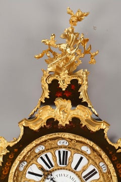 Horloge Cartel en vernis Martin de style Louis XV