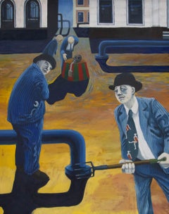 Martin Vernon (b.1966) - Contemporary Oil, The Gas Men
