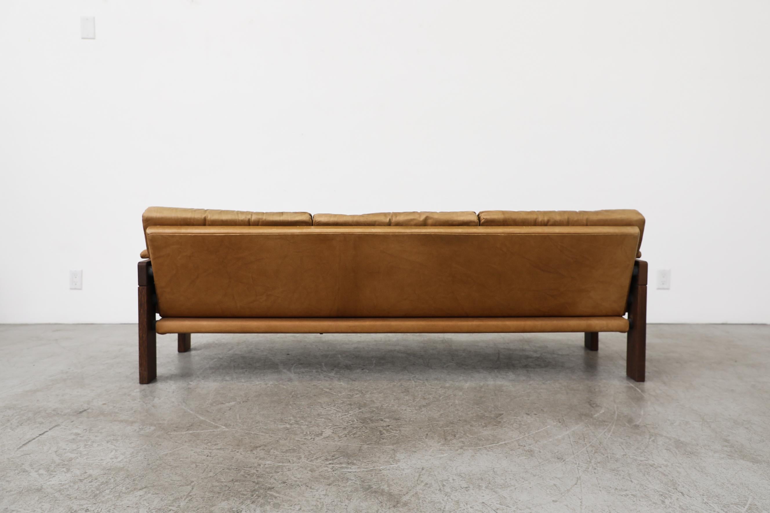 Late 20th Century Martin Visser 1970's Wenge and Leather Sofa for 't Spectrum