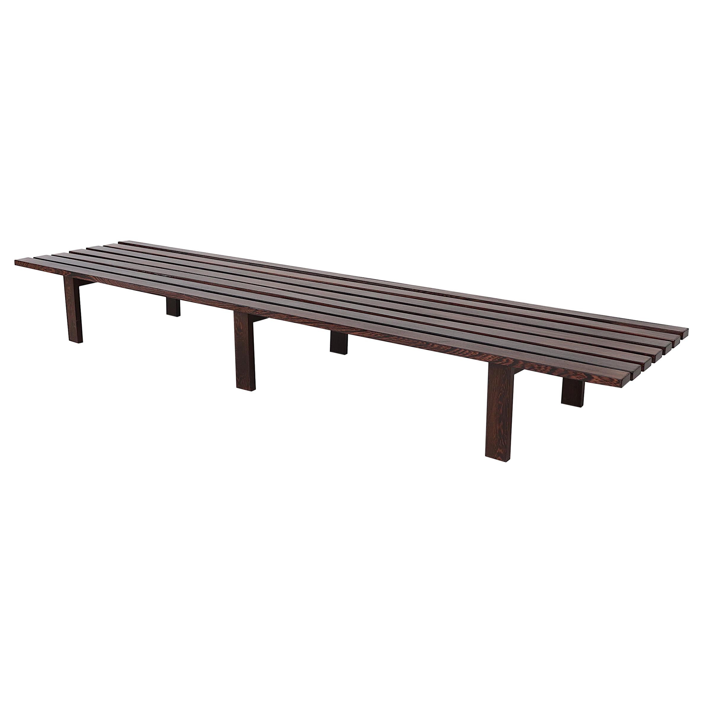 Martin Visser Attributed Wenge Slat Bench