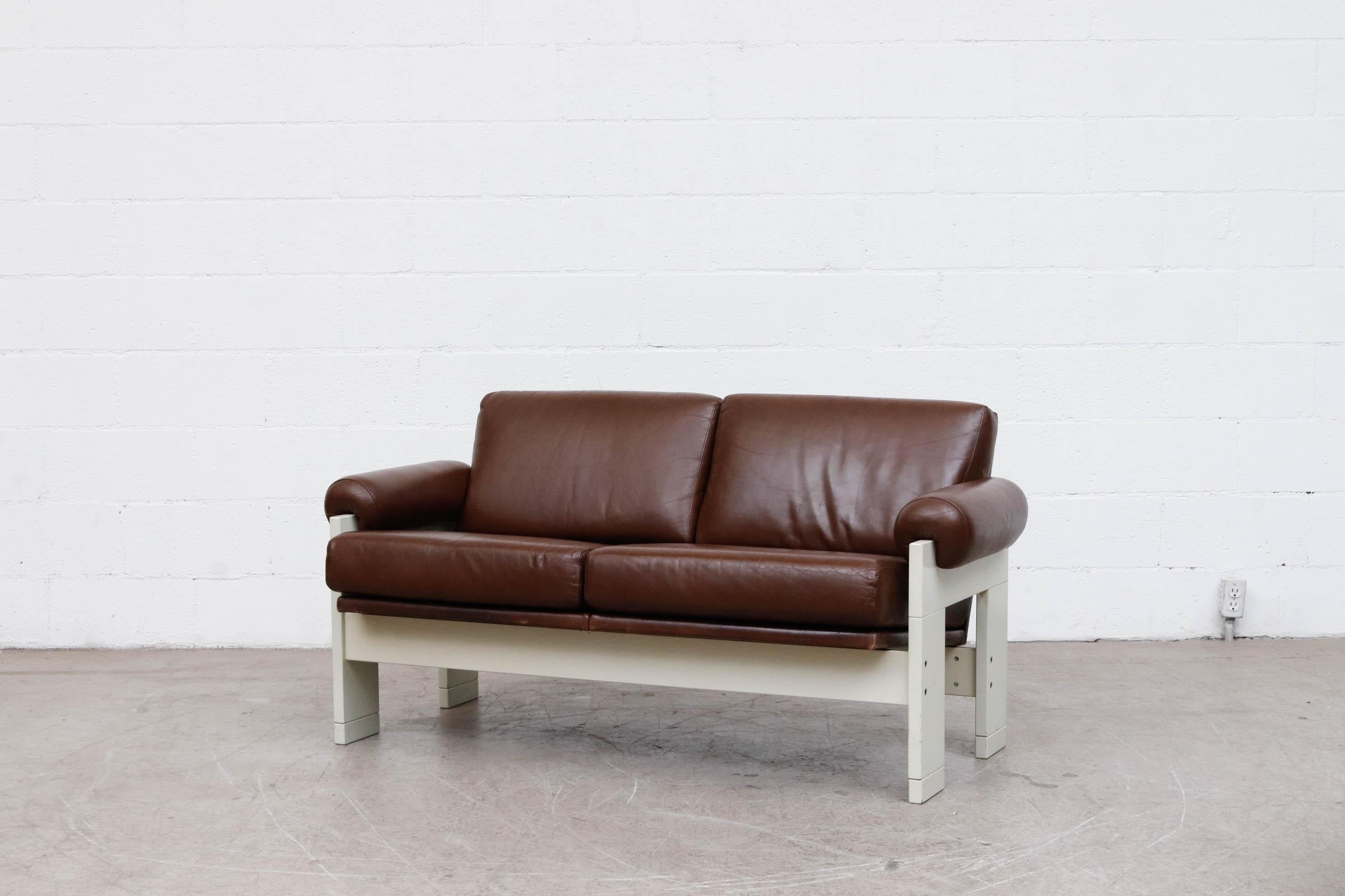 Dutch Martin Visser BZ73 Leather Loveseat for 't Spectrum