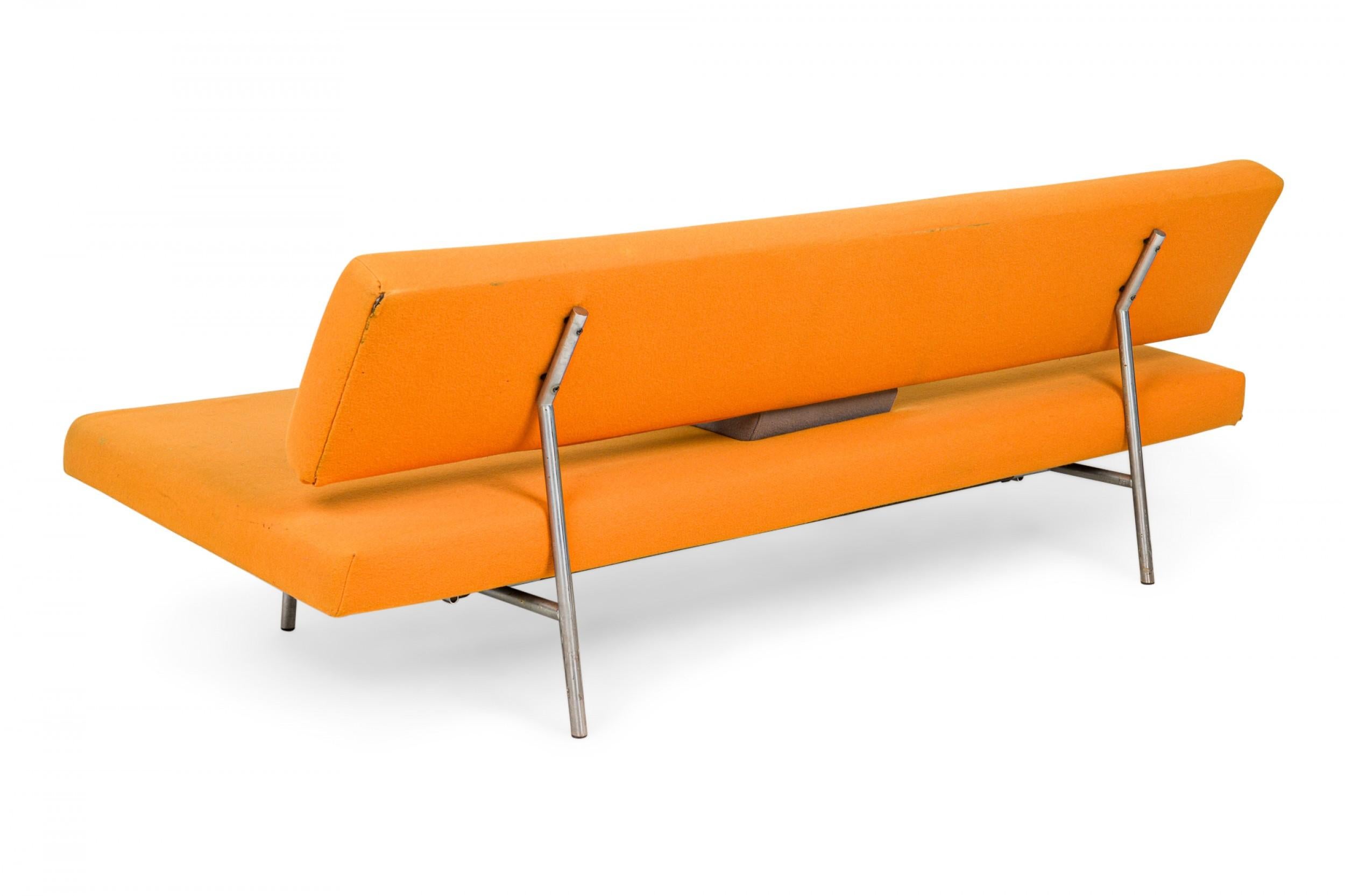 Néerlandais Canapé Sleeper convertible Orange Felt de Martin Visser pour Spectrum (modèle BR02) en vente