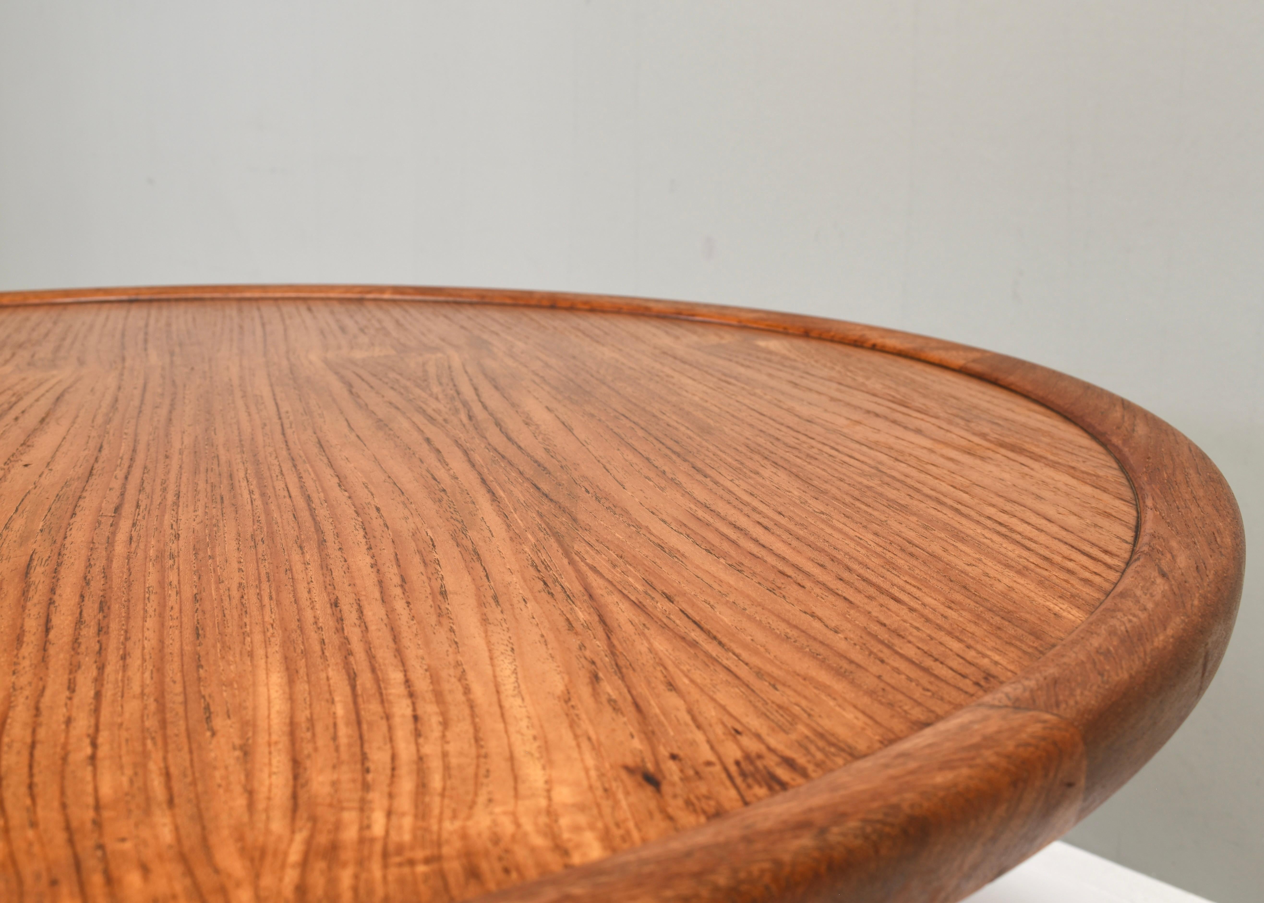 Table basse ronde en teck, Martin Visser pour Spectrum, Pays-Bas - 1965 en vente 3