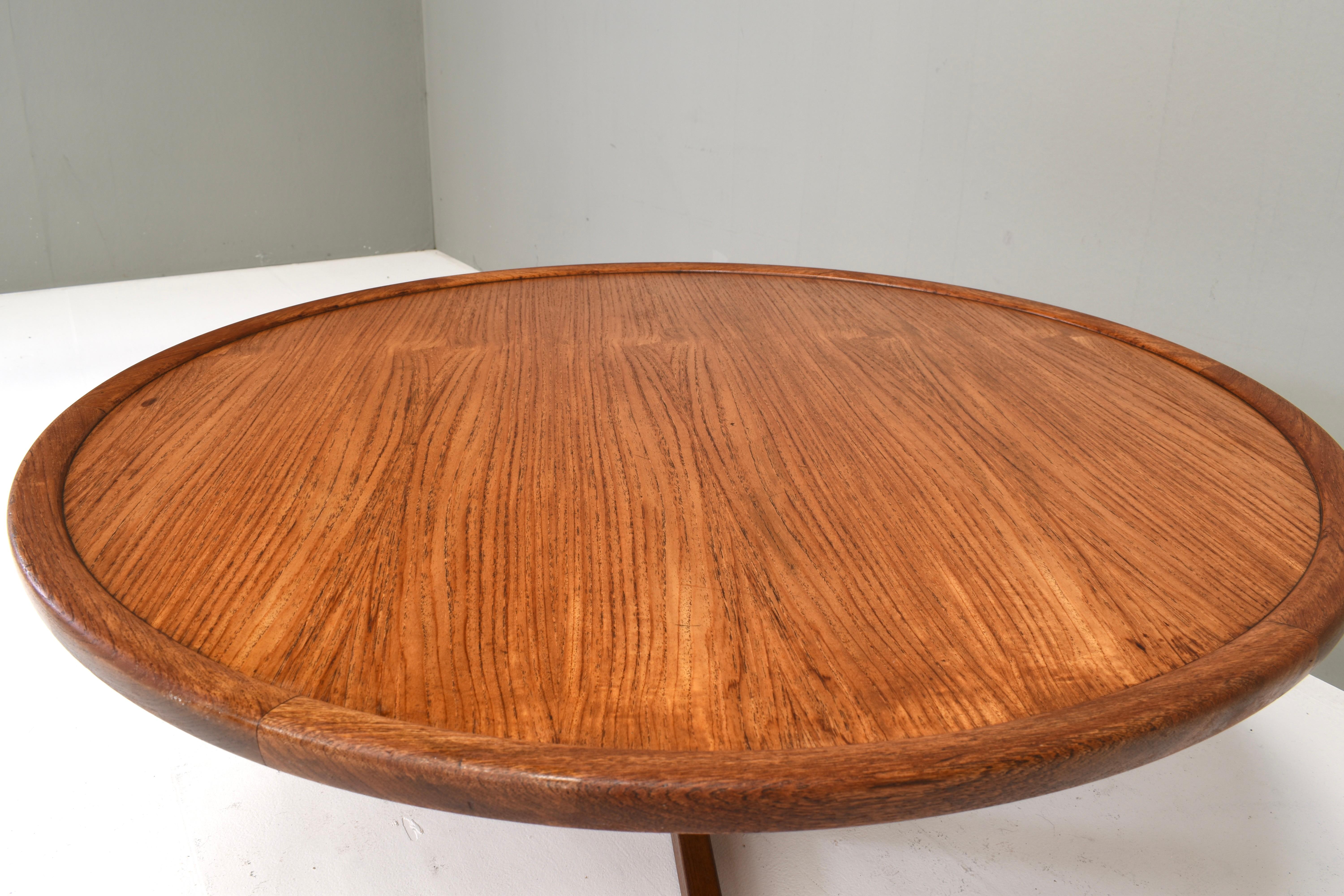 Table basse ronde en teck, Martin Visser pour Spectrum, Pays-Bas - 1965 en vente 1