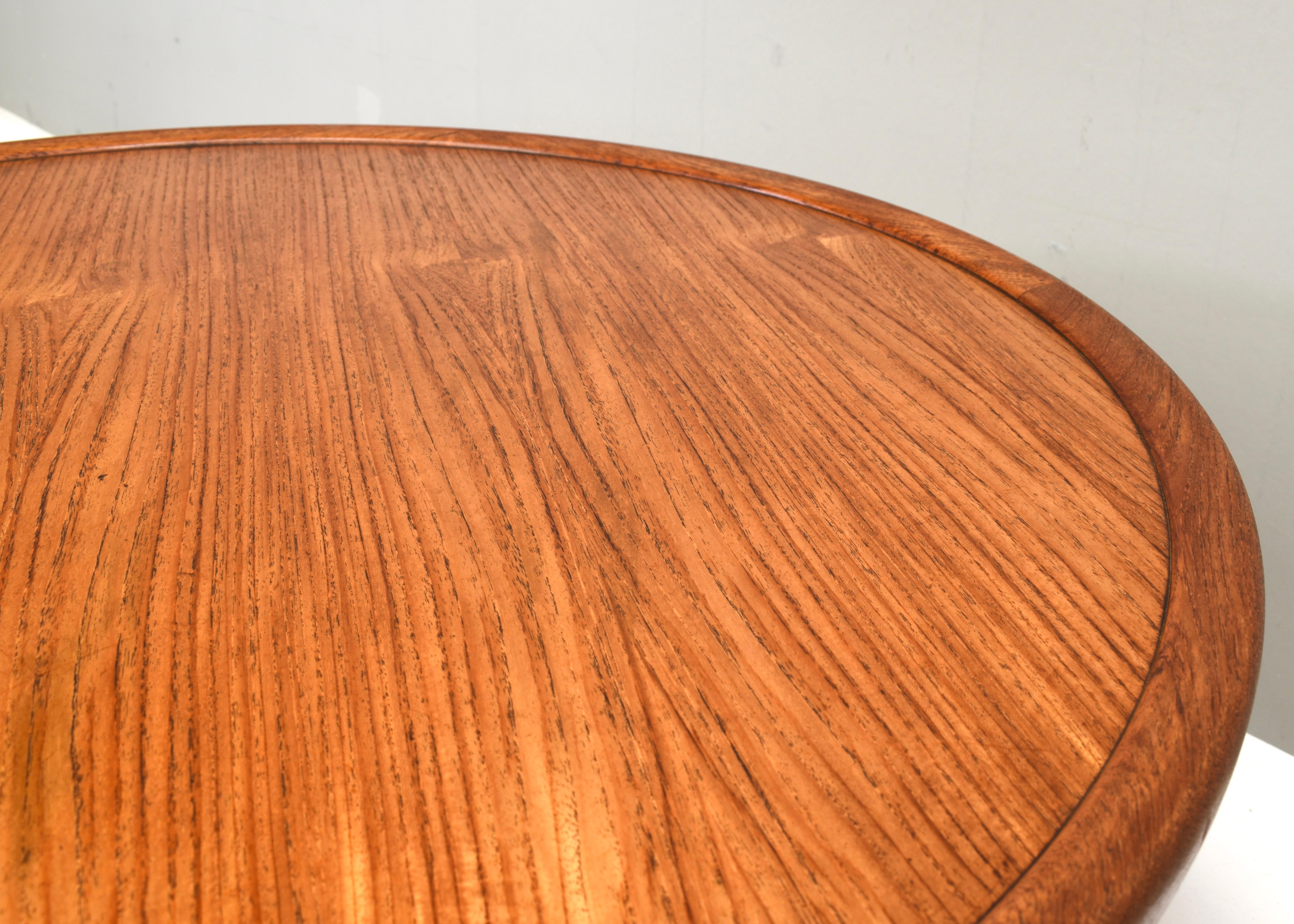 Table basse ronde en teck, Martin Visser pour Spectrum, Pays-Bas - 1965 en vente 2